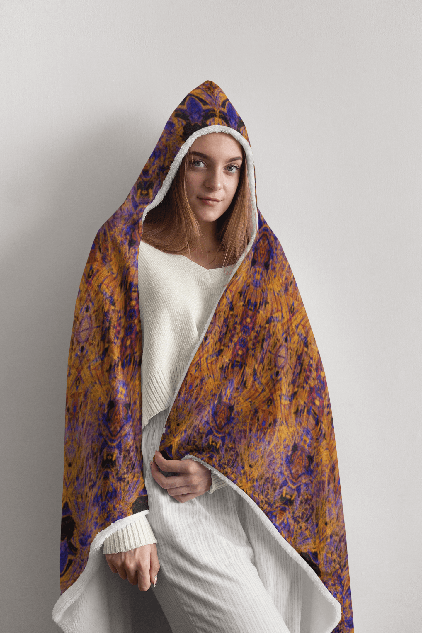 ROYAL JELLY PREMIUM HOODED BLANKET WITH WRIST STRAPS | Plush, Premium Sherpa | Kids, Adult - Manifestie