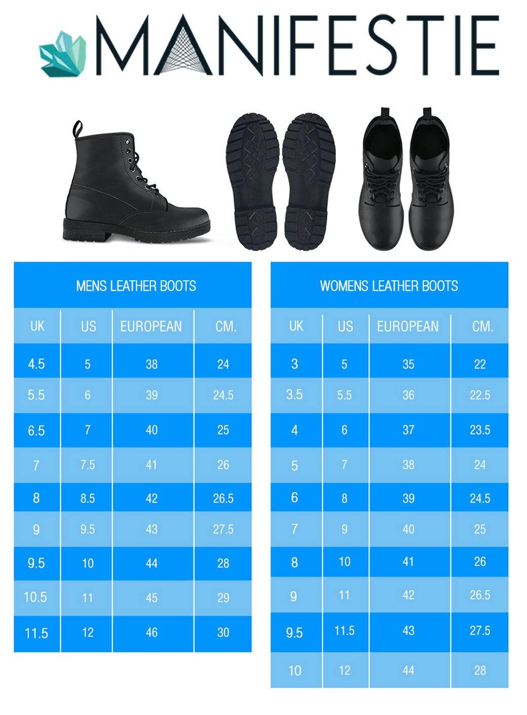 Black Mandala Vegan Leather Boots - Manifestie