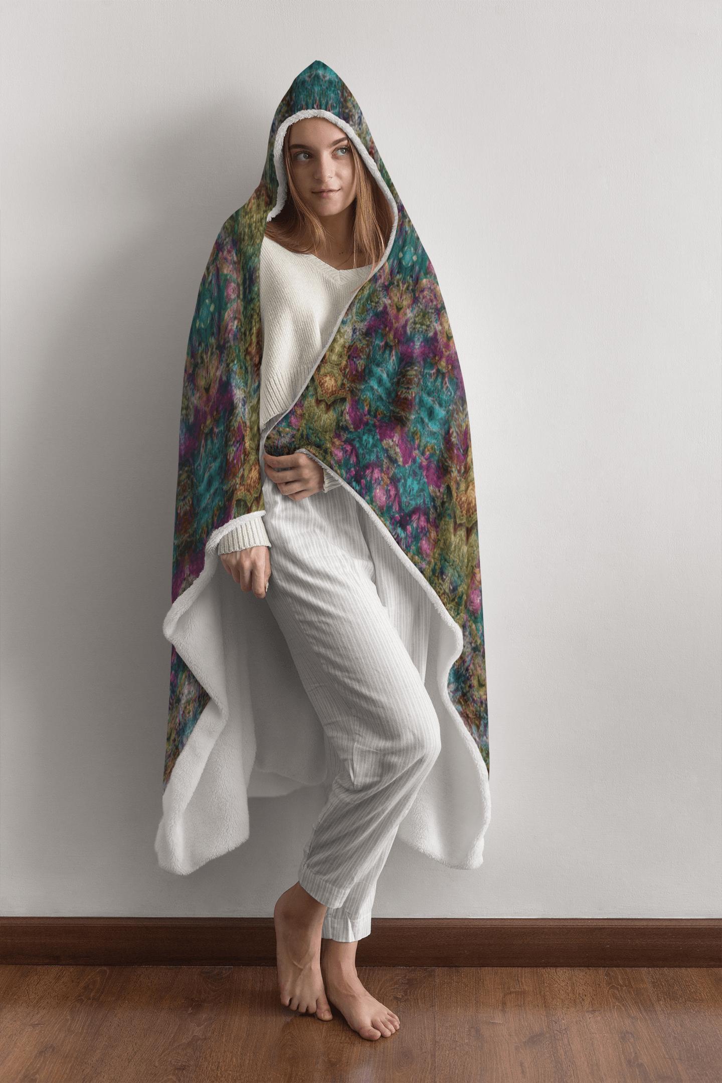 SPIRIT GUIDE PREMIUM HOODED BLANKET with WRIST STRAPS | Plush, Premium Sherpa | Kids, Adult - Manifestie