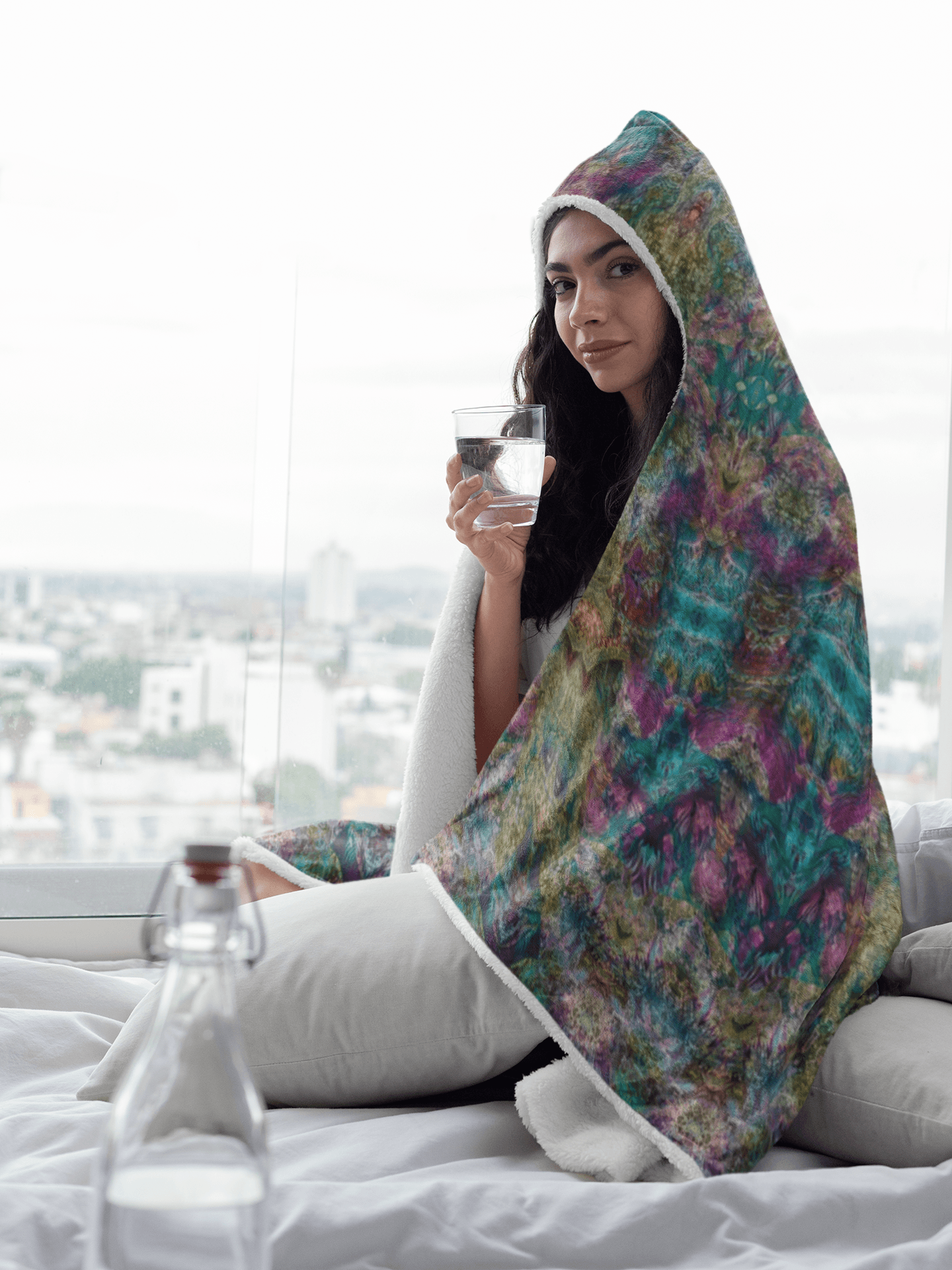 SPIRIT GUIDE PREMIUM HOODED BLANKET with WRIST STRAPS | Plush, Premium Sherpa | Kids, Adult - Manifestie